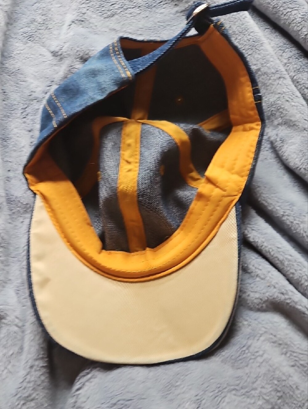 Kids Denim Cap with Iridescent Crystal Brim - 'Blessed' Embroidery - Picture 4 of 5